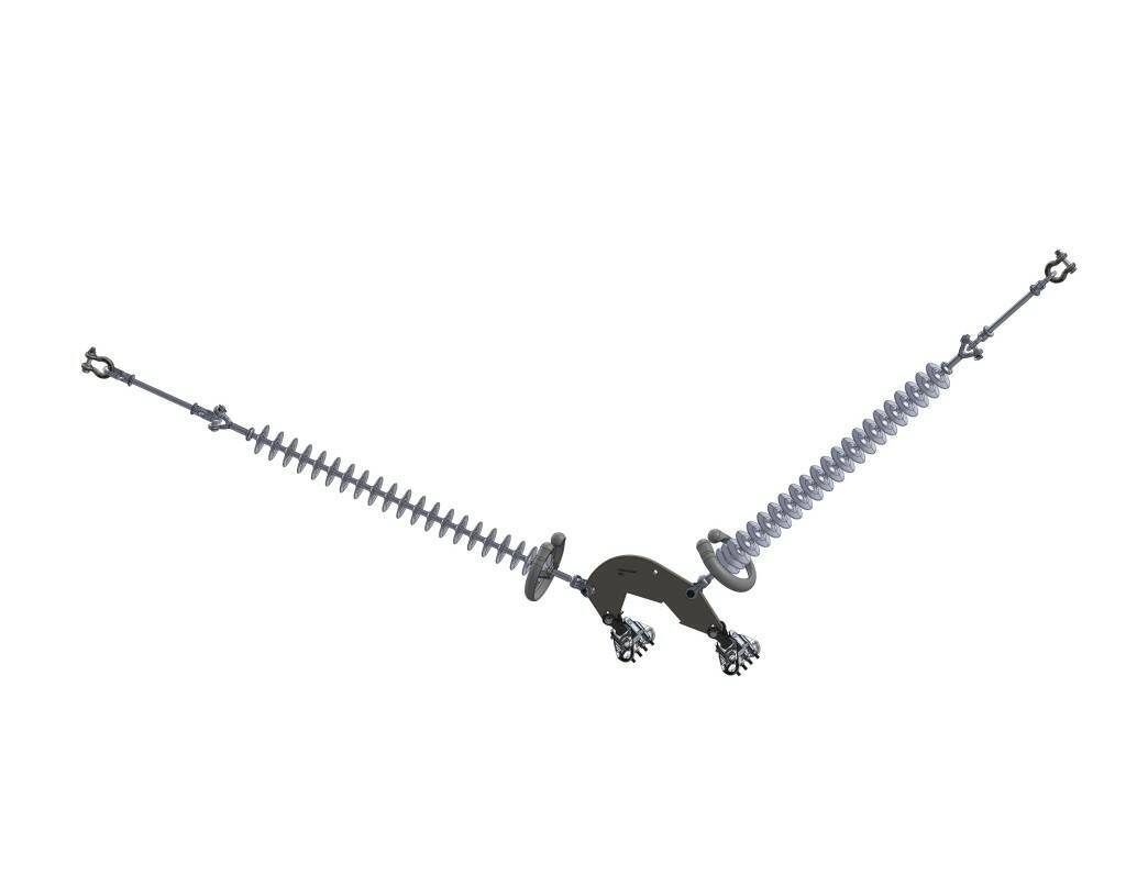 Double String, Angle Suspension, 2-Bundle Conductor, 30kip Dim Drawing Image Double String, Angle Suspension, 2-Bundle Conductor, 30kip Dim Drawing Image
