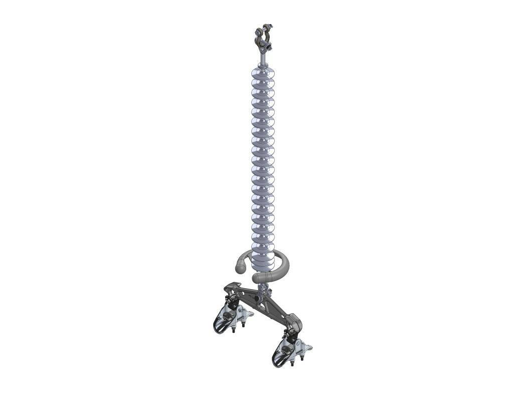 Tangent Suspension, 2-Bundle Conductor, 30kip Dim Drawing Image Tangent Suspension, 2-Bundle Conductor, 30kip Dim Drawing Image