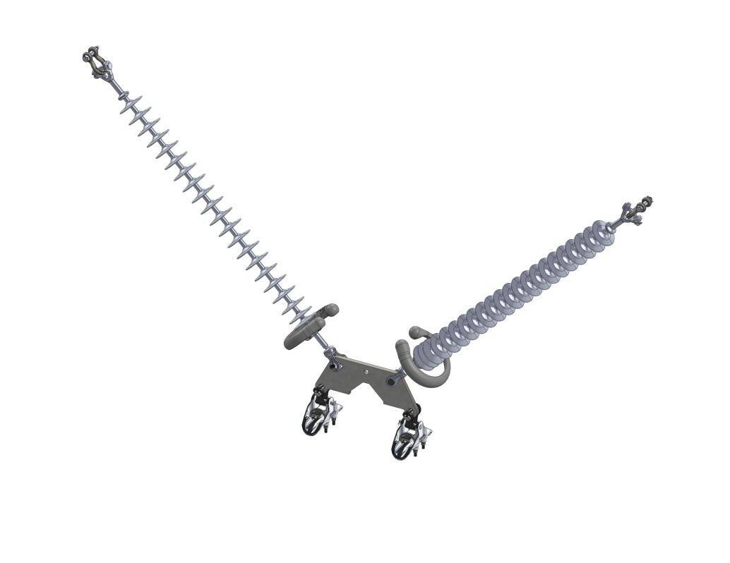 Double String Suspension, 2-Bundle Vertical Conductor, 30kip Dim Drawing Image Double String Suspension, 2-Bundle Vertical Conductor, 30kip Dim Drawing Image