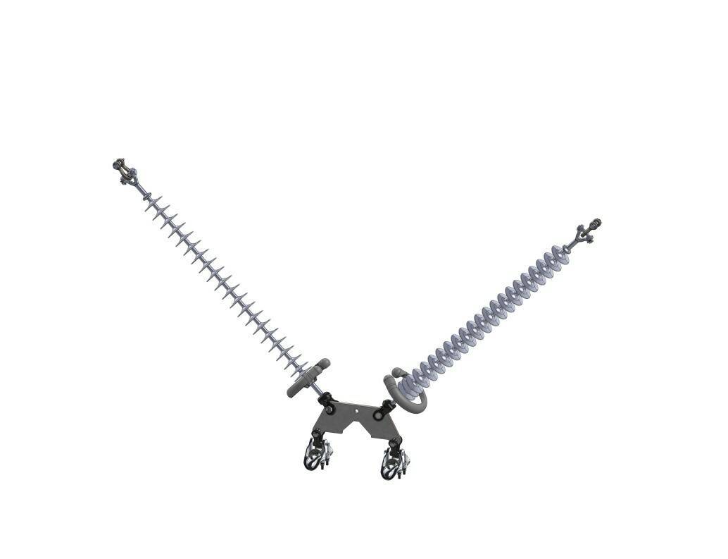 Tangent V-String, 2-Bundle Conductor, 50kip Dim Drawing Image Tangent V-String, 2-Bundle Conductor, 50kip Dim Drawing Image
